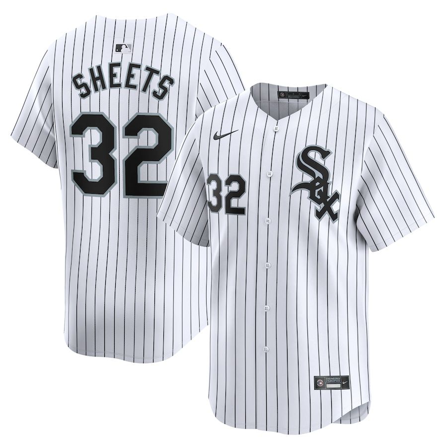 Men Chicago White Sox #32 Gavin Sheets Nike White Home Limited Player MLB Jersey
